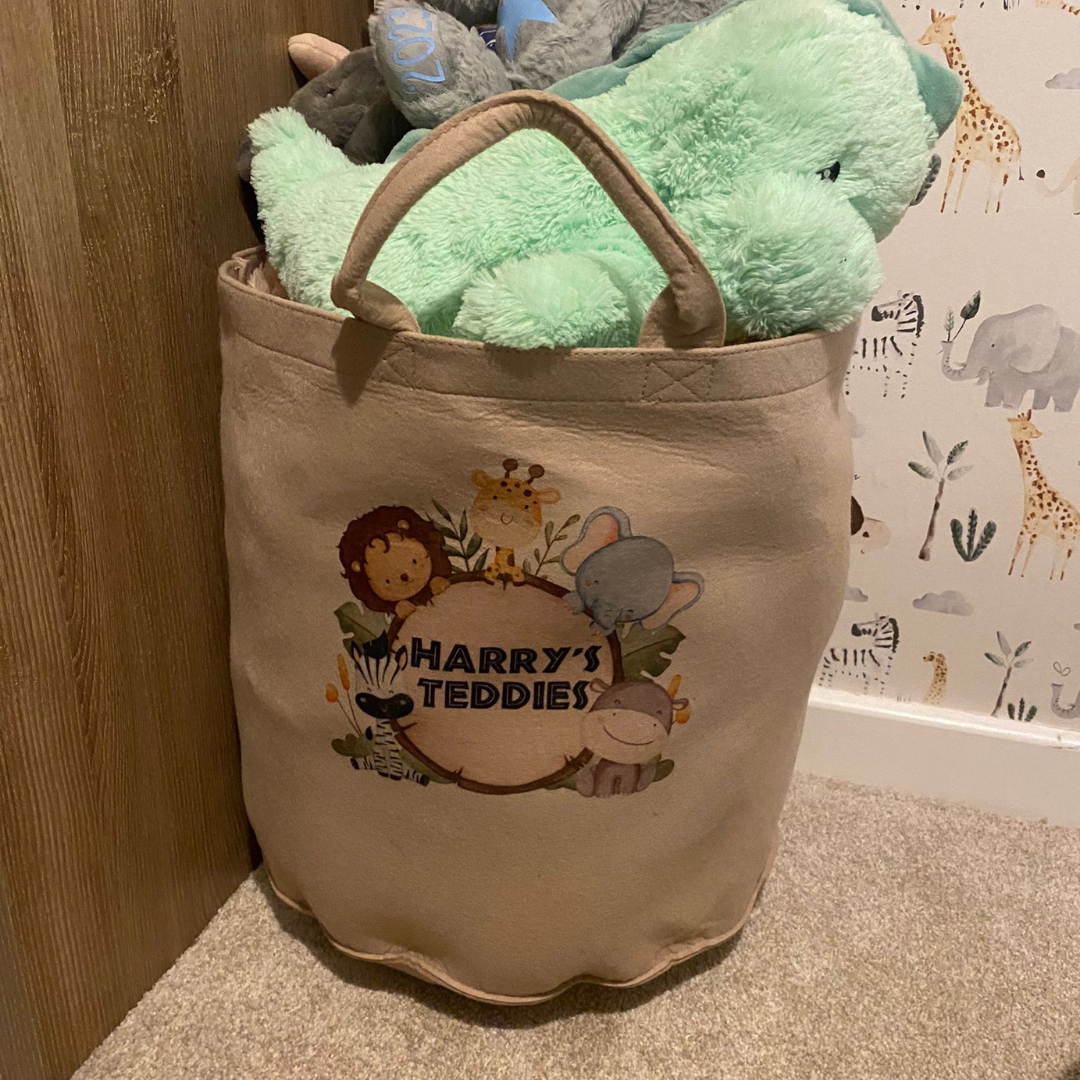 Personalised Felt Toy Storage Bag