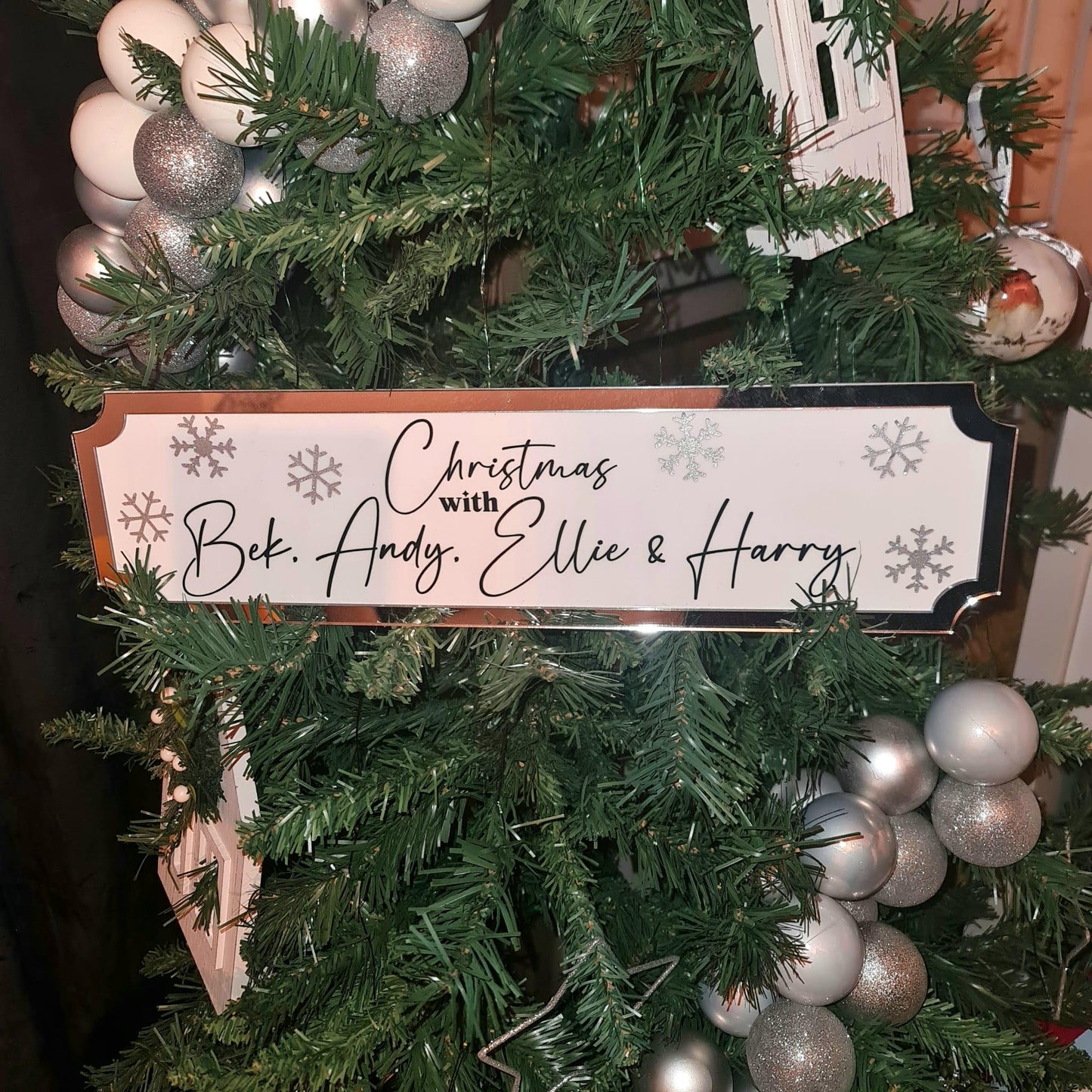Personalised Christmas Traditional Street sign style Sign