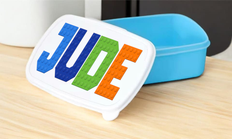 Personalised Children’s Lunchbox – Pink or Blue | Custom Letter Design for Boys & Girls