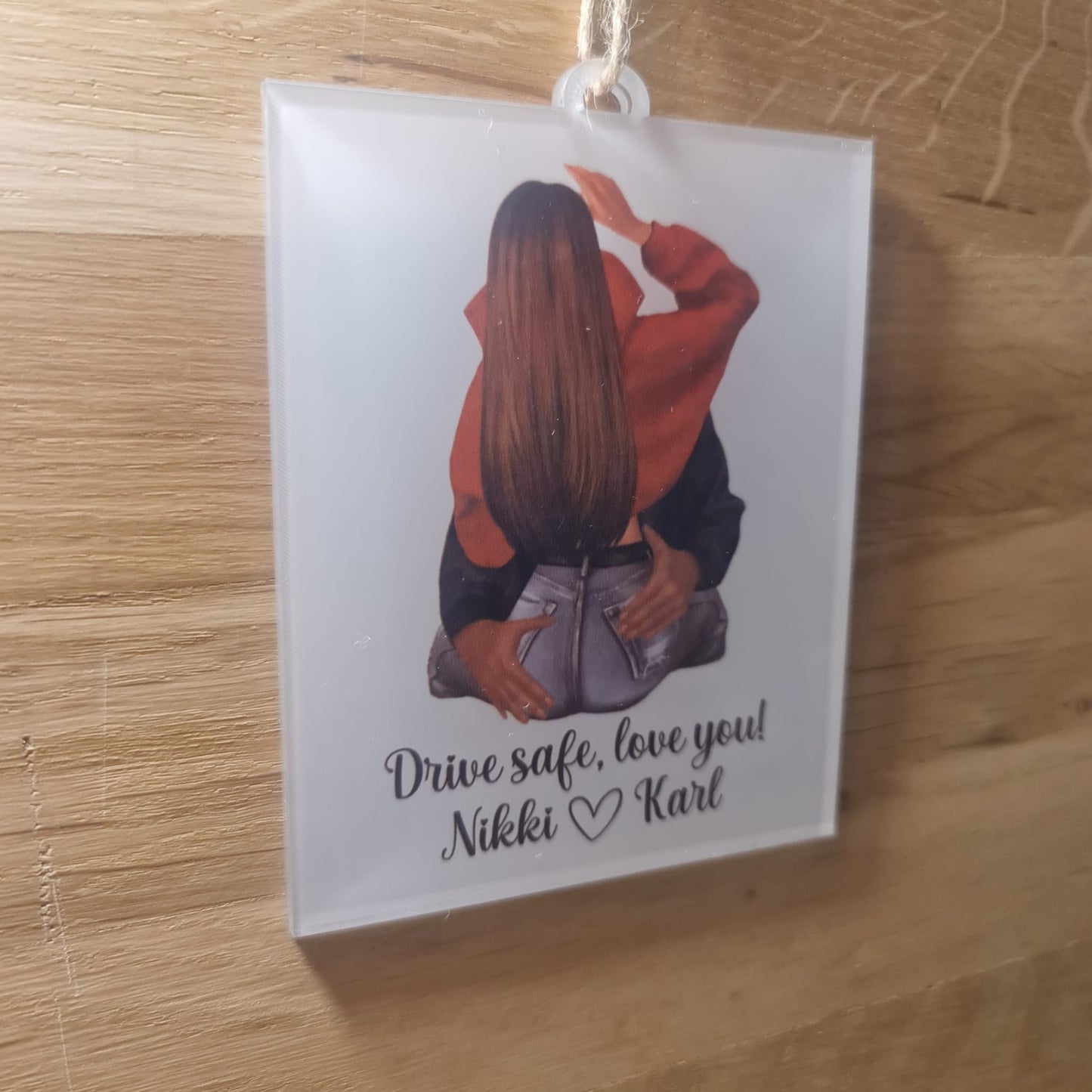 Valentines Couple Car Mirror Hanger