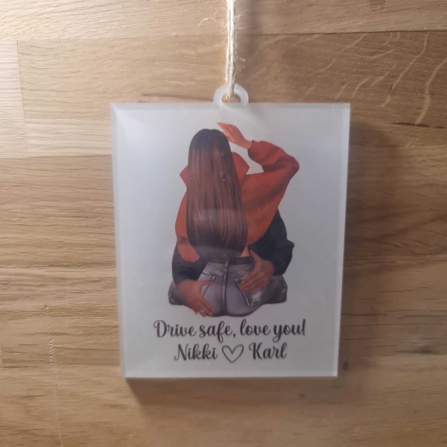 Valentines Couple Car Mirror Hanger