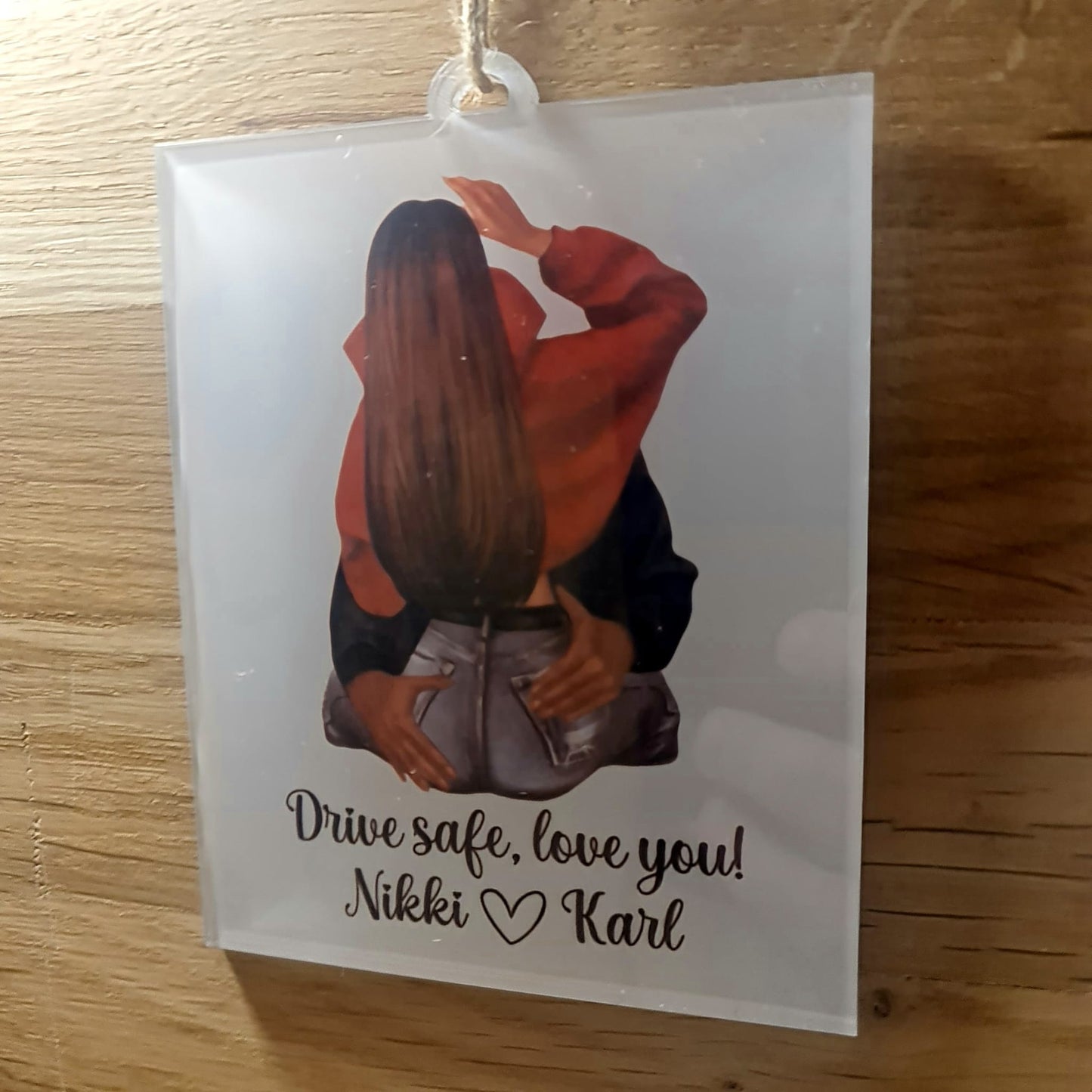 Valentines Couple Car Mirror Hanger
