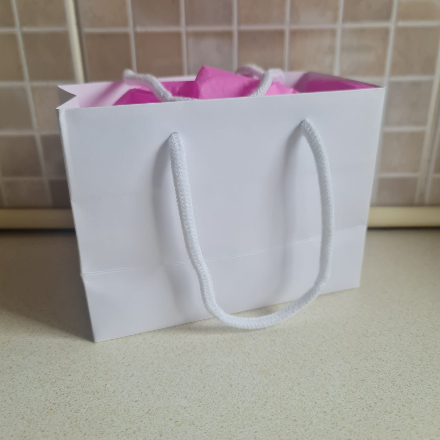 Personalised Gift Bag โ Small Paper Bag with Handles & Optional Bow