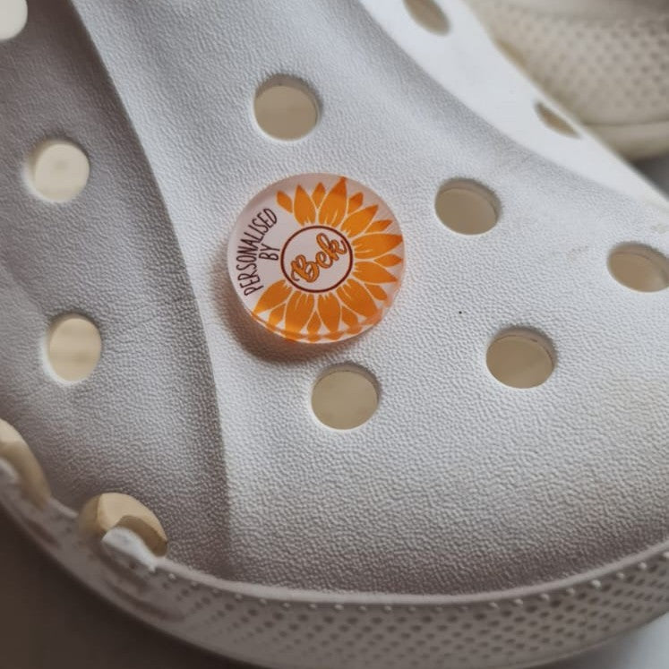 Personalised Acrylic Shoe Charm – Custom Name, Photo or Logo