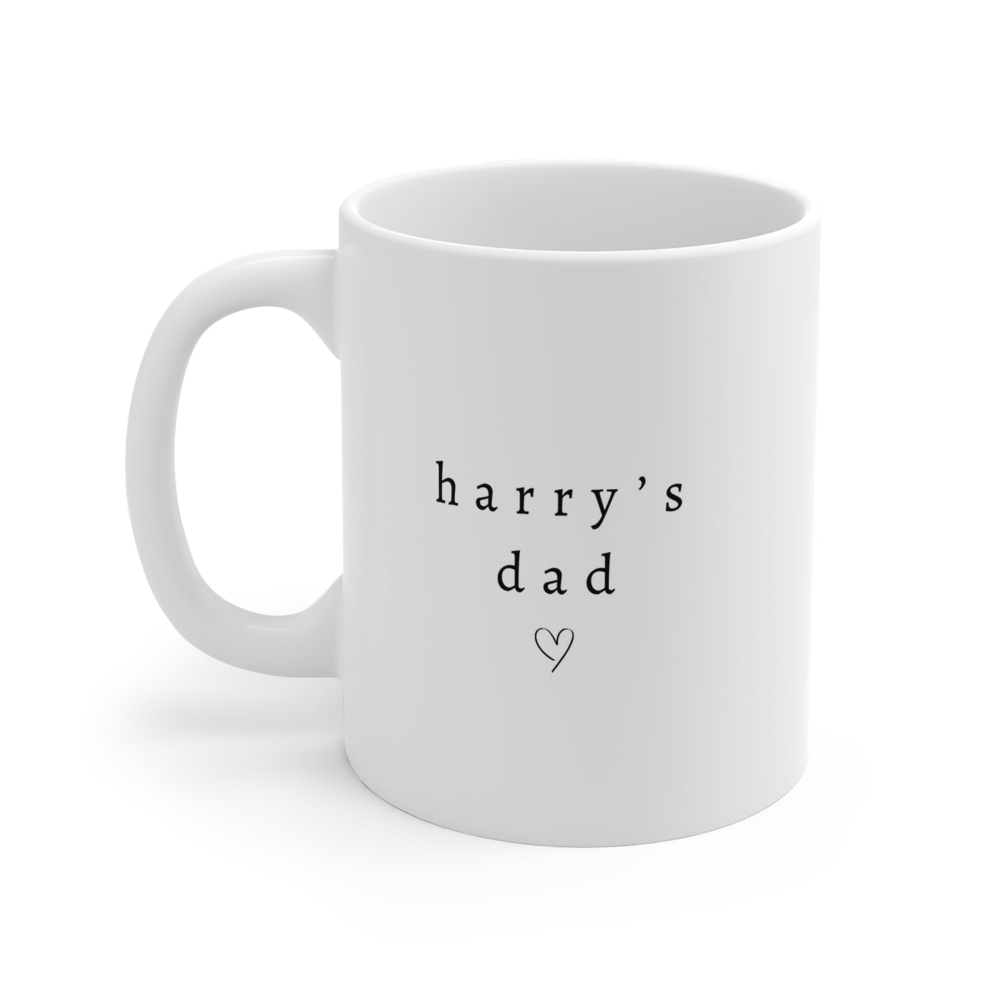 Personalised “Name’s Dad” Mug & Coaster Set – Minimalist Custom Dad Gift