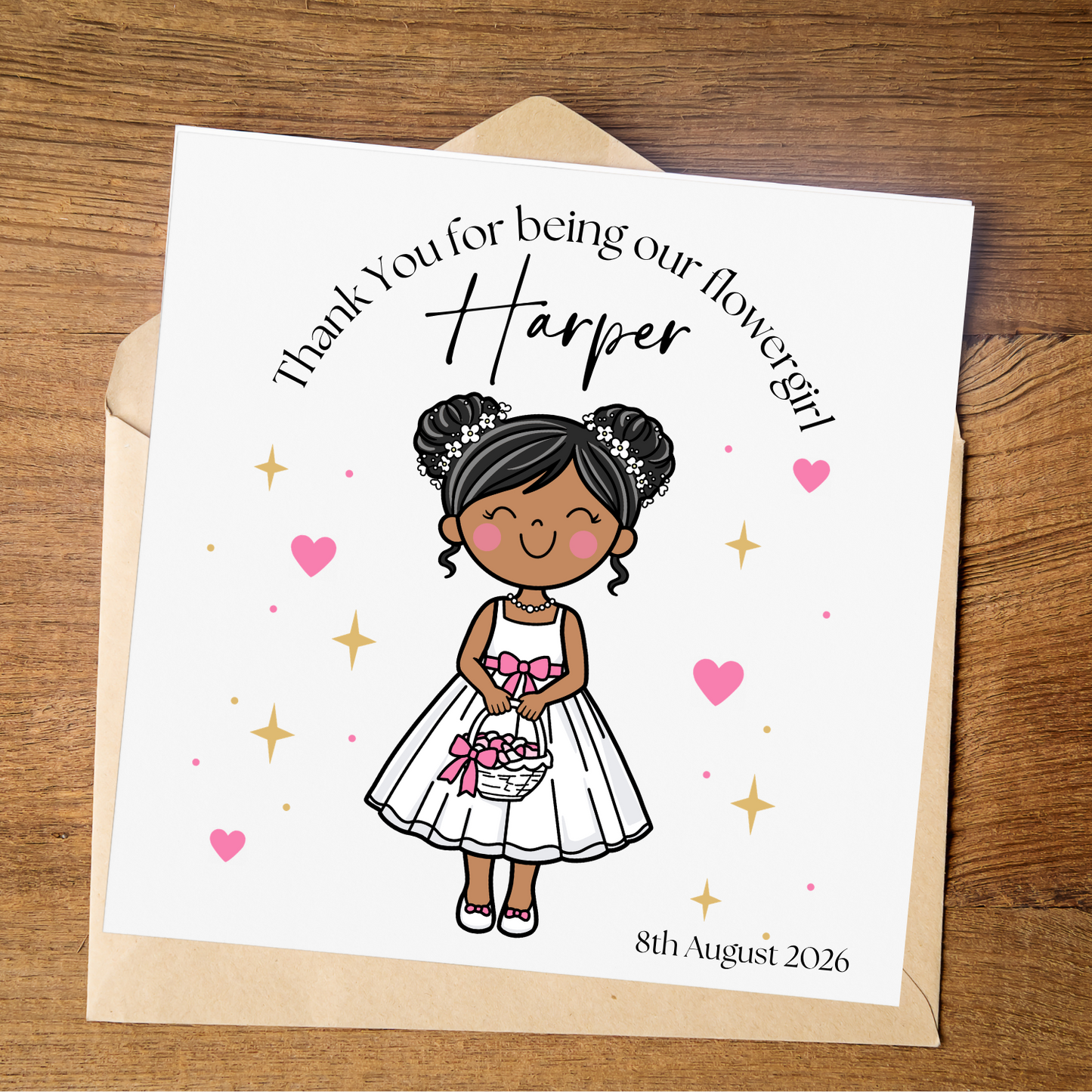 Personalised Wedding Page Boy & Flower Girl Thank You Card