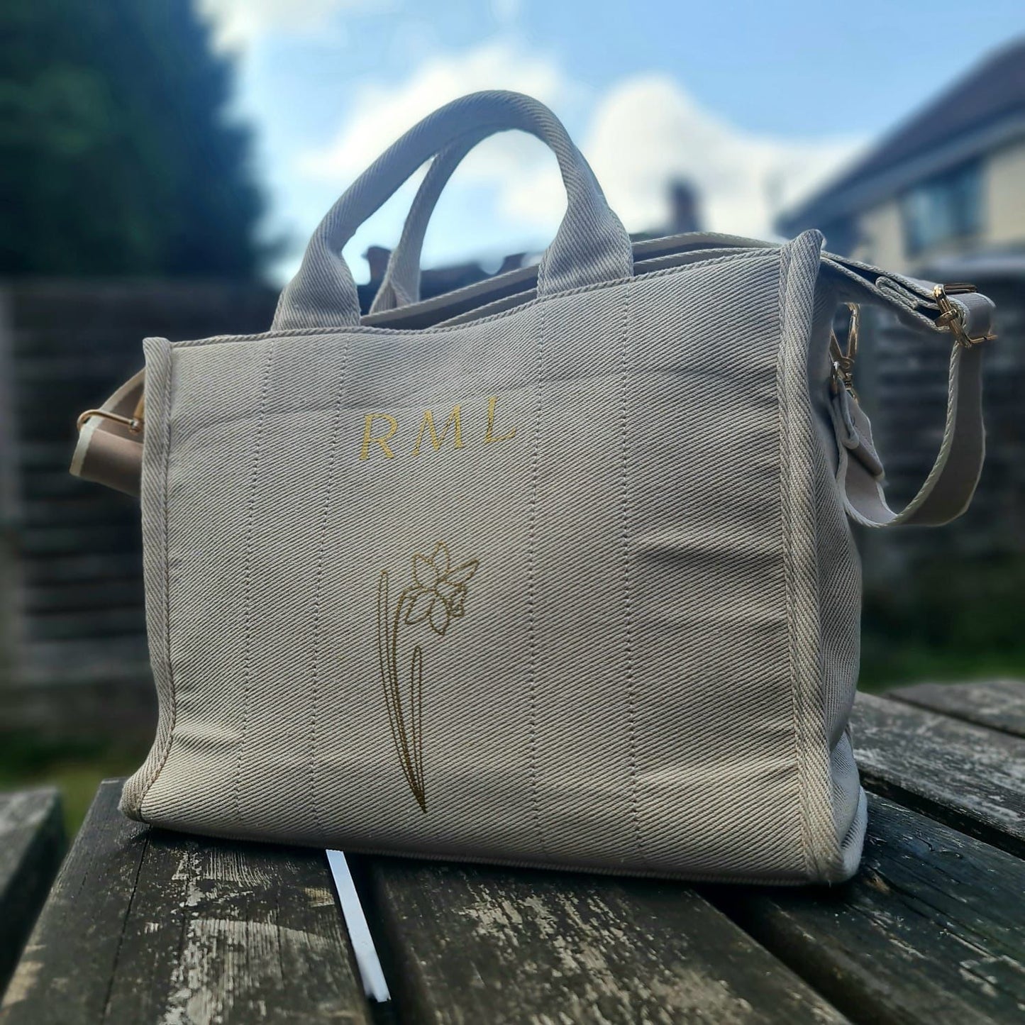 Luxury Structured Twill Tote Bag with Optional Matching Pouch & Wristlet