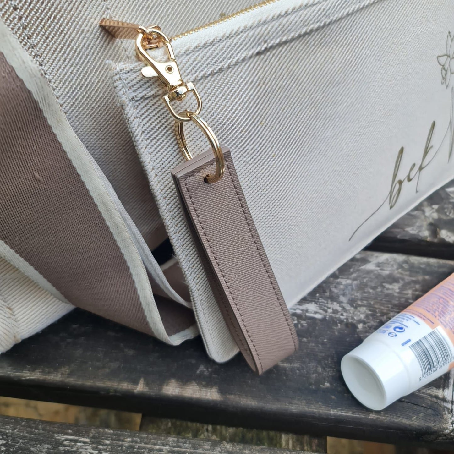 Luxury Structured Twill Tote Bag with Optional Matching Pouch & Wristlet