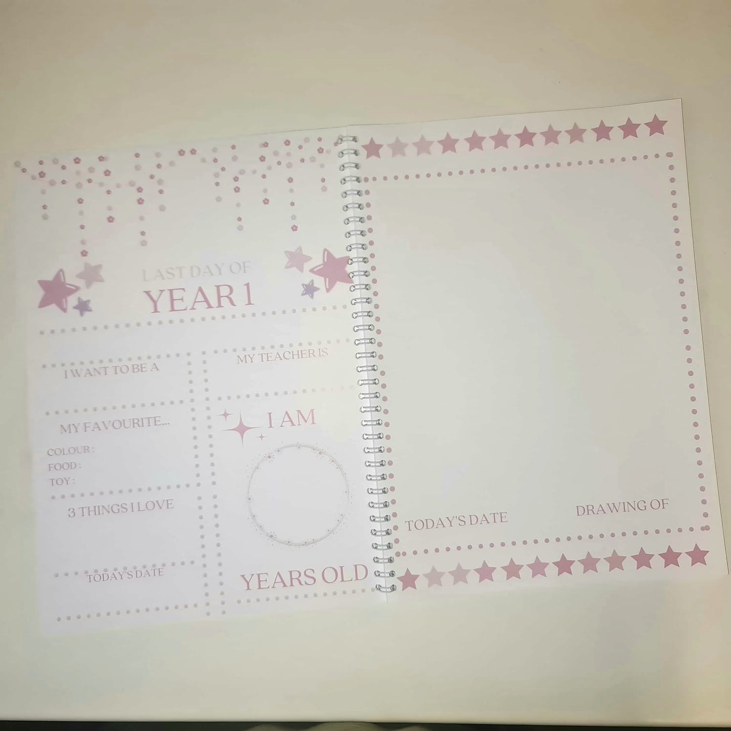 Personalised School Memory Book - A4 Size, perfect school and nursery keepsake for Nursery to Year 6