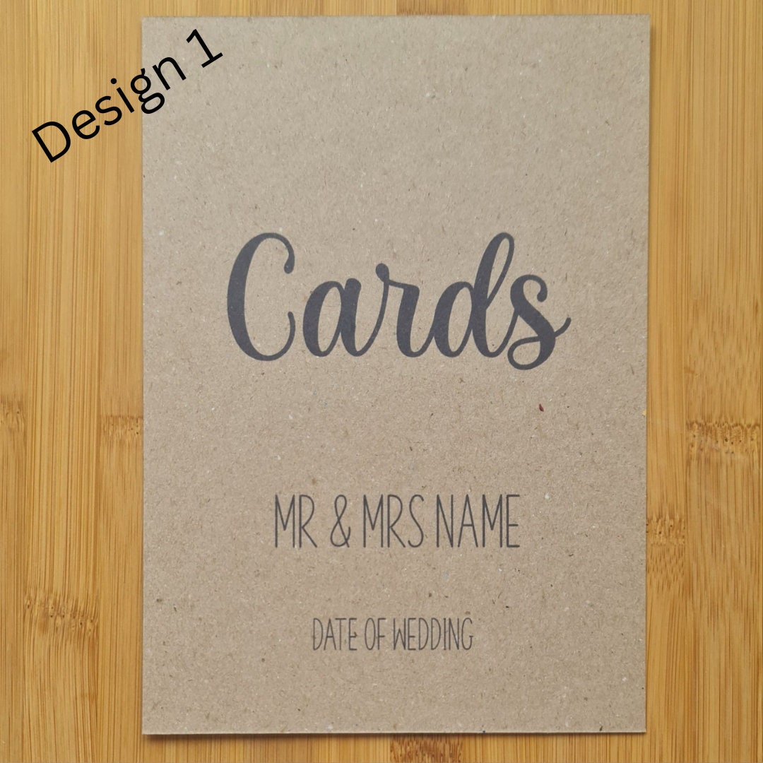 Personalised Wedding Cards Sign for Guests - Perfect solution to collect all your cards etc in one place on your special day.