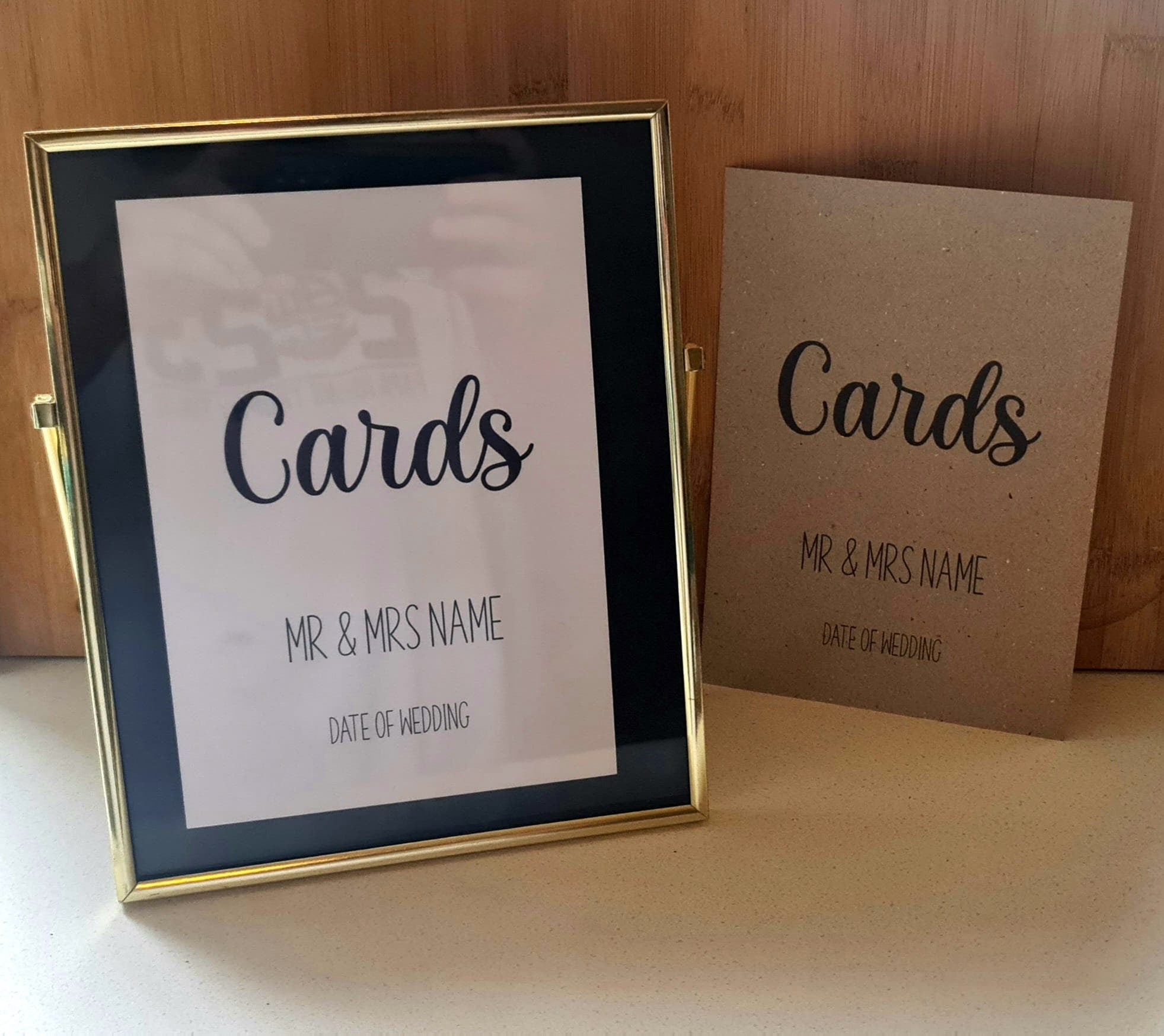 Personalised Wedding Cards Sign for Guests – Personalised by Bek