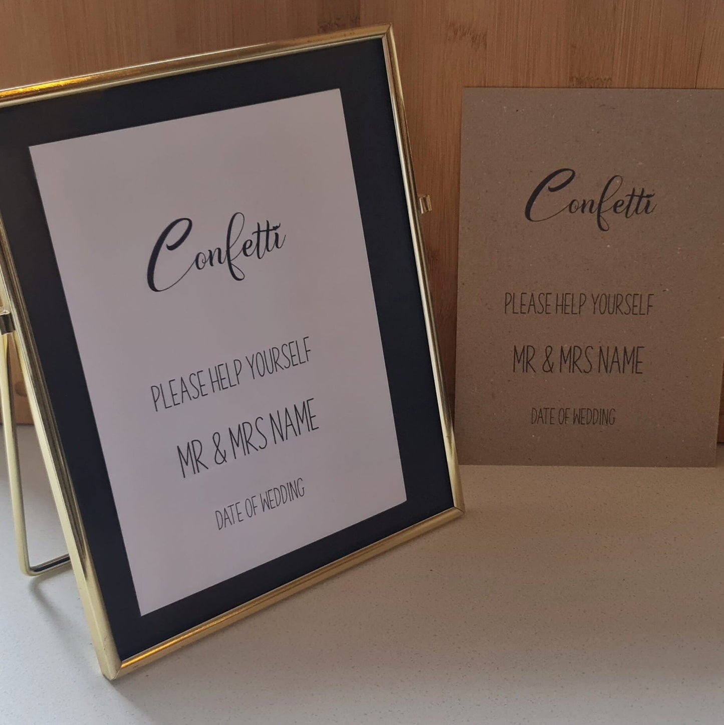 Personalised Printed Confetti Sign - Please Help Yourself Confetti Printed Sign for Weddings!