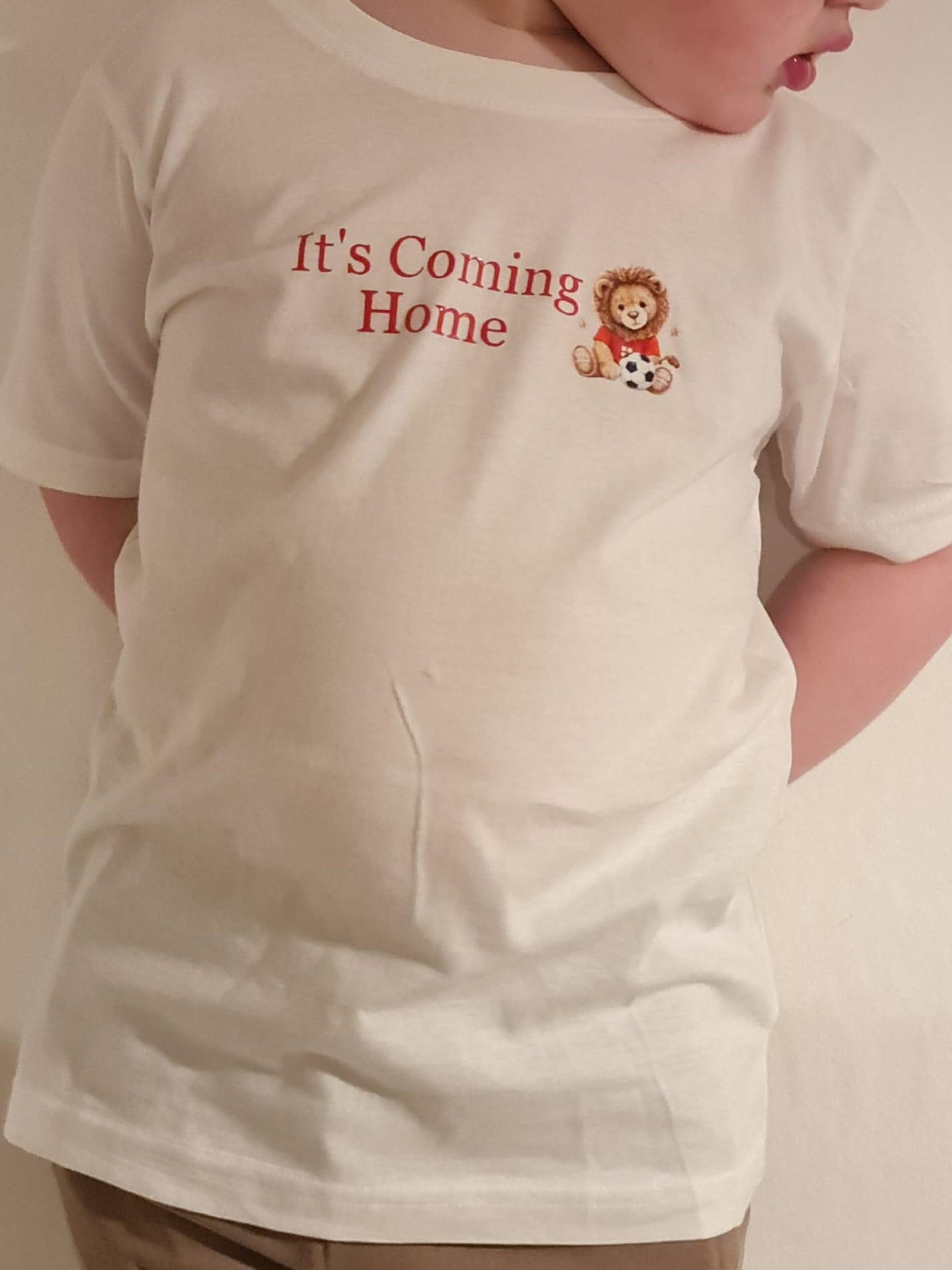 Personalised Kids "It's Coming Home" England Lion T-Shirt