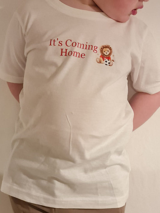 Personalised Kids "It's Coming Home" England Lion T-Shirt