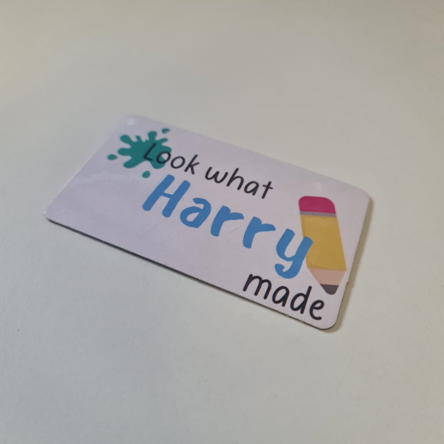 Personalised "Look What I Made" Fridge Magnet | Colourful Arts & Crafts Design | Display Kids Artwork