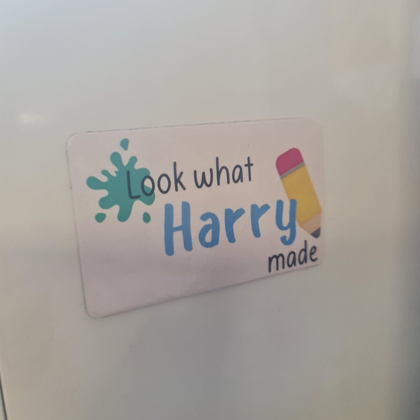 Personalised "Look What I Made" Fridge Magnet | Colourful Arts & Crafts Design | Display Kids Artwork