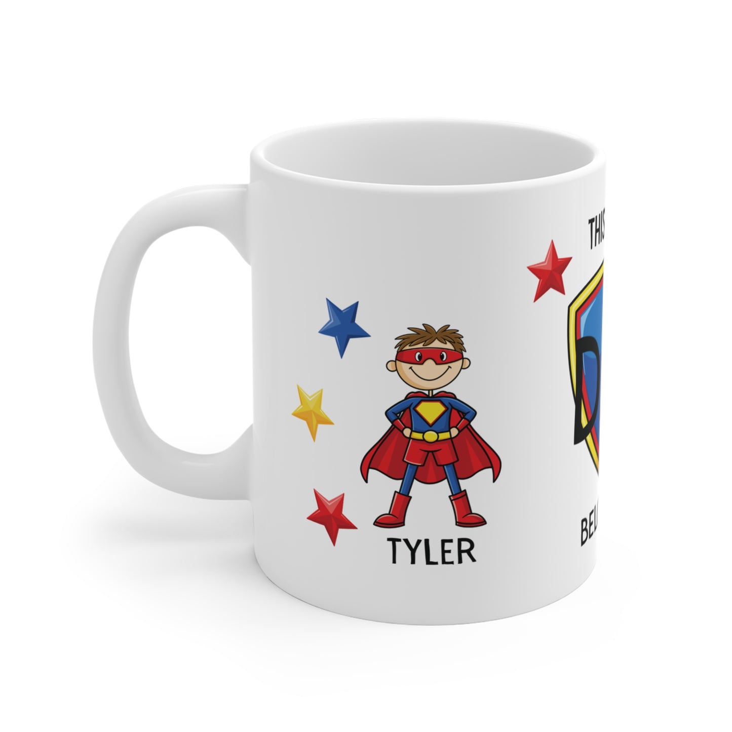 Personalised Super Dad Mug & Coaster | Custom Father’s Day Mug | Superhero Dad Gift | Mug Gift from Kids