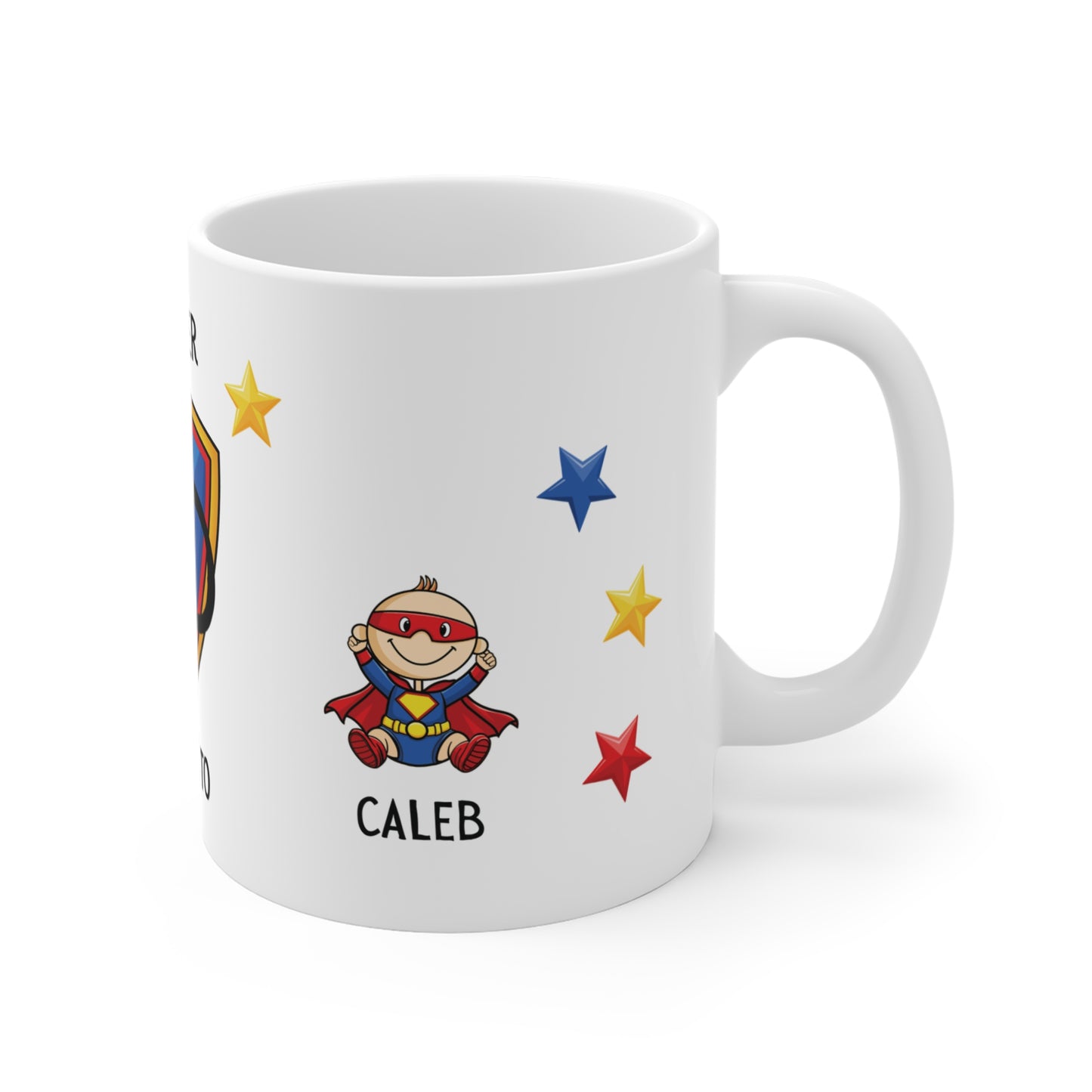 Personalised Super Dad Mug & Coaster | Custom Father’s Day Mug | Superhero Dad Gift | Mug Gift from Kids