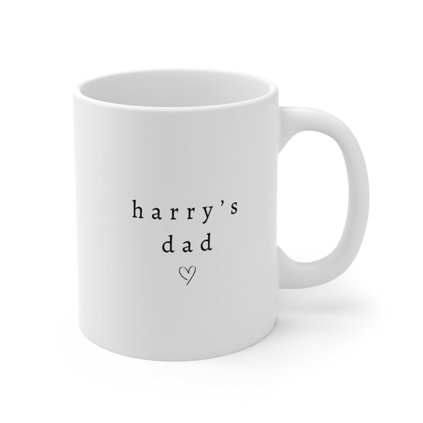 Personalised “Name’s Dad” Mug & Coaster Set – Minimalist Custom Dad Gift