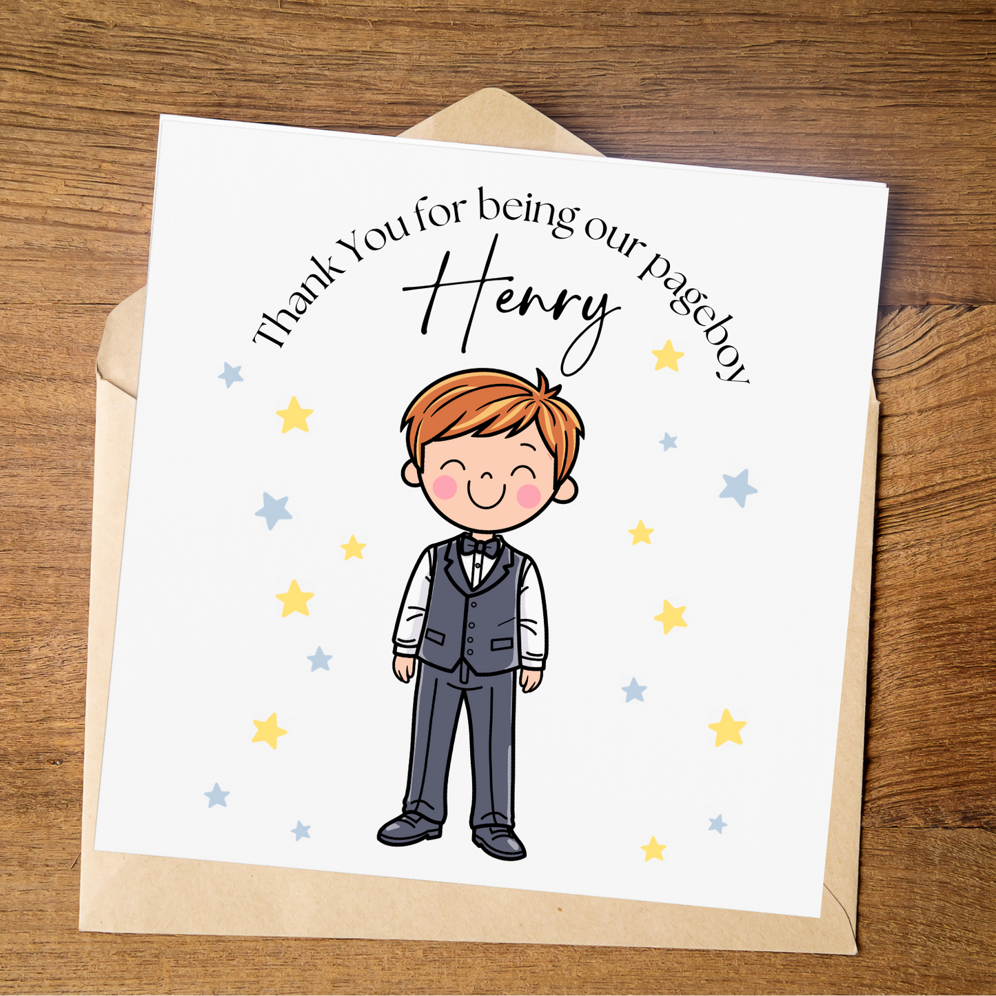Personalised Wedding Page Boy & Flower Girl Thank You Card