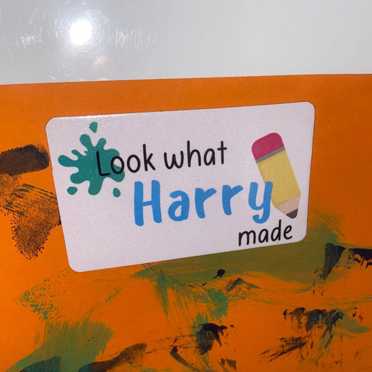 Personalised "Look What I Made" Fridge Magnet | Colourful Arts & Crafts Design | Display Kids Artwork