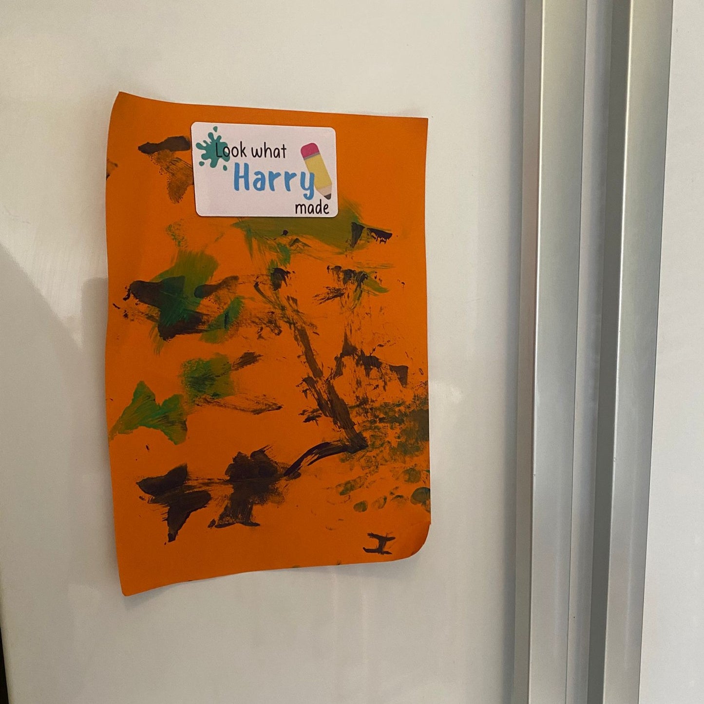Personalised "Look What I Made" Fridge Magnet | Colourful Arts & Crafts Design | Display Kids Artwork
