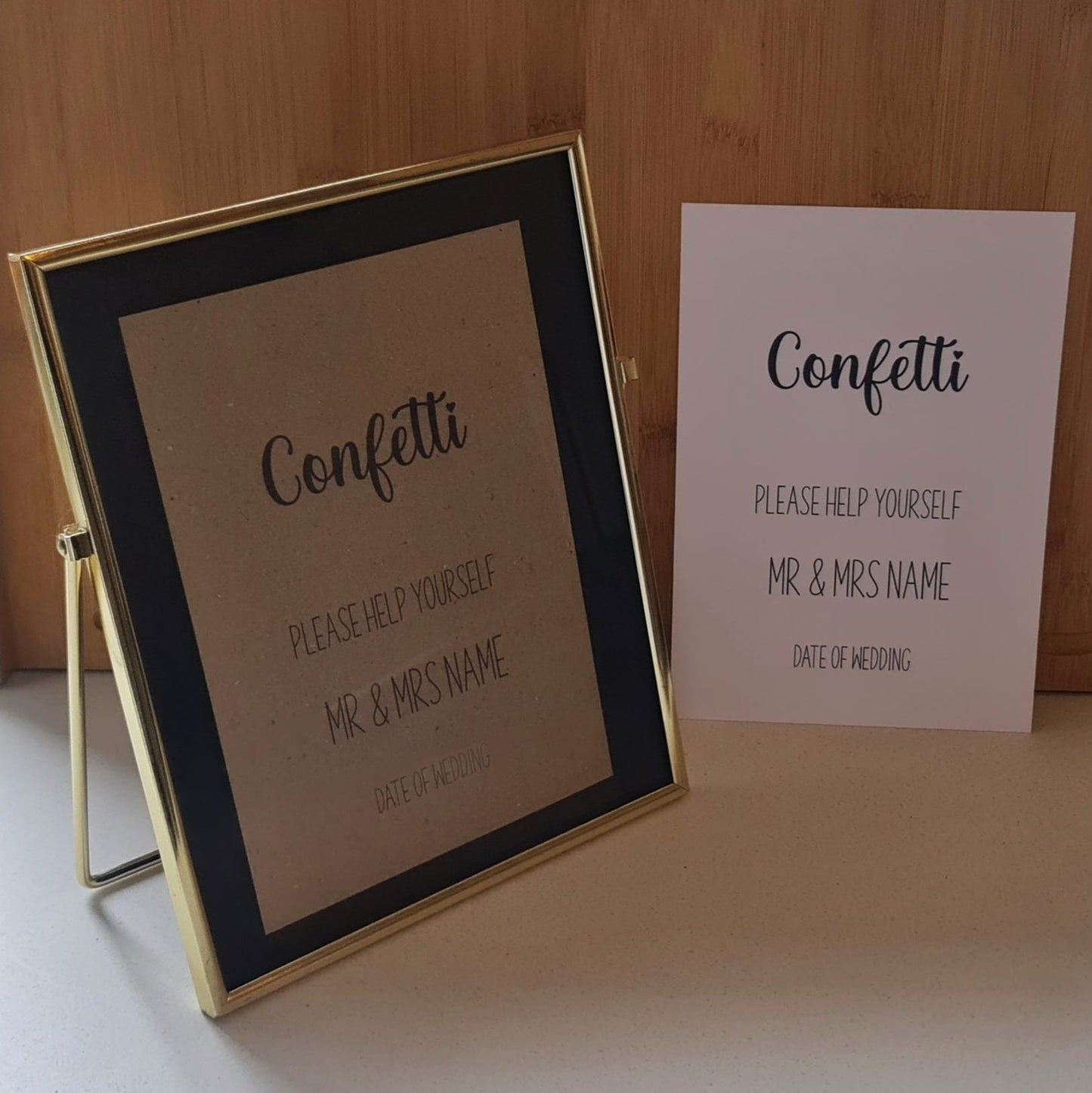 Personalised Printed Confetti Sign - Please Help Yourself Confetti Printed Sign for Weddings!