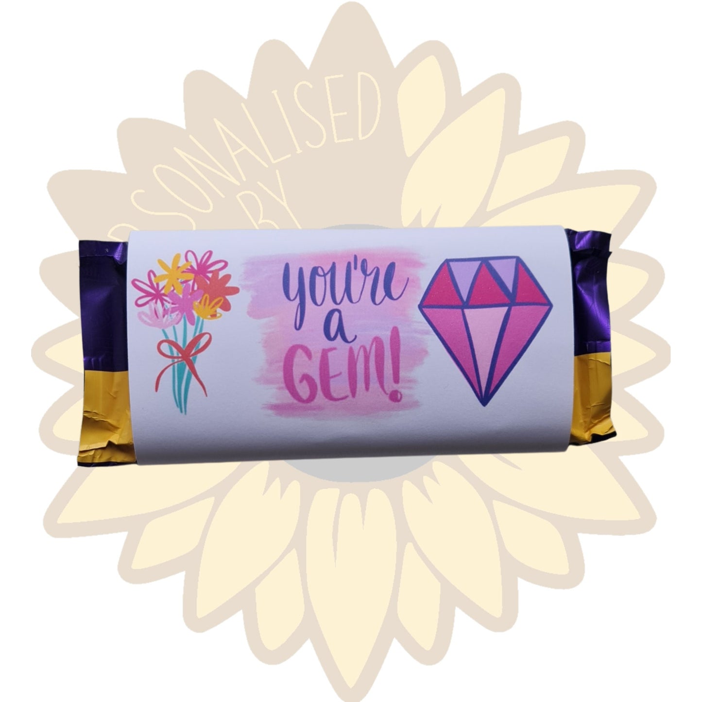 Printed Mothers Day Chocolate Wrappers - Chocolate bar gift wrap for Cadbury & Galaxy chocolate bars!